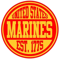 US MARINES EST. 1775 ROUND STICKER