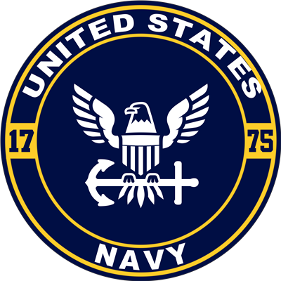 US NAVY ROUND 1775 STICKER