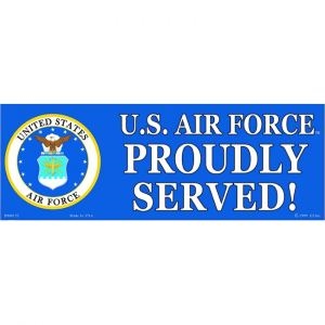 US AIR FORCE PROUDLY SERVED STICKER