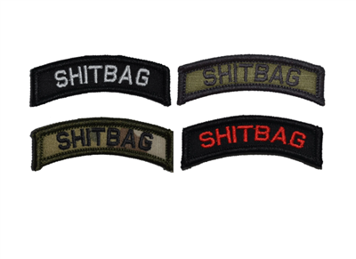 Shitbag Tab Patch Velcro Patch - 2.75"x.75"