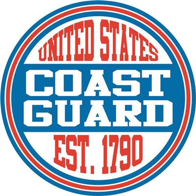 US COAST GUARD 1790 ROUND DECAL