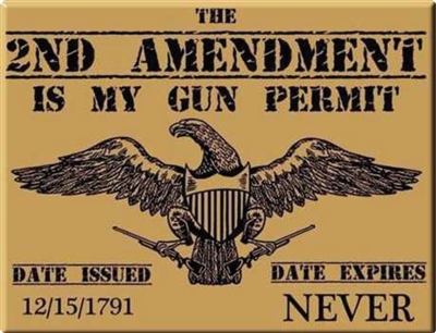 2ND AMENDMENT GUN PERMIT DECAL