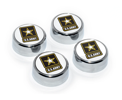 License Plate Screw Caps - Vintage Army Star