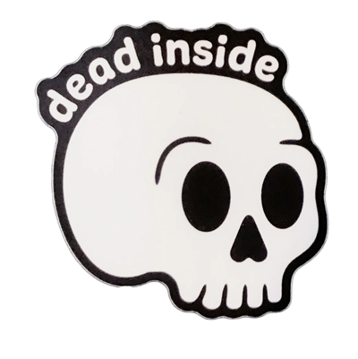 DEAD INSIDE SKULL STICKER
