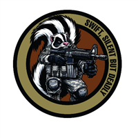"Swift, Silent But Deadly" - Tactical Skunk - 3.5" Sticker