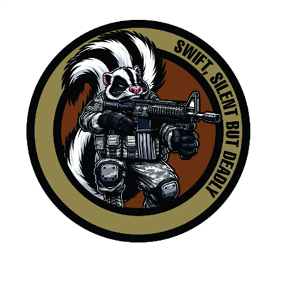 "Swift, Silent But Deadly" - Tactical Skunk - 3.5" Sticker