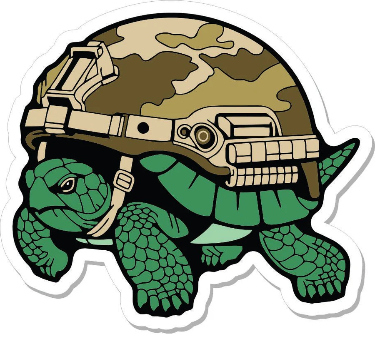 Tommy the Tactical Tortoise - 'Slow and Steady' - 3" Sticker