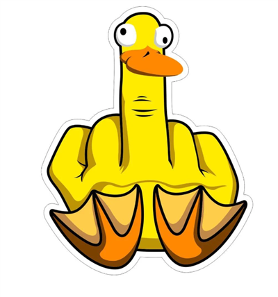 Duck You - 3x4 inch Sticker