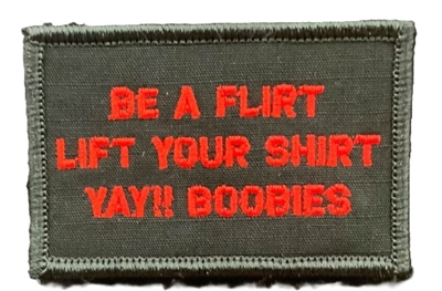 BE A FLIRT EMBROIDERED PATCH
