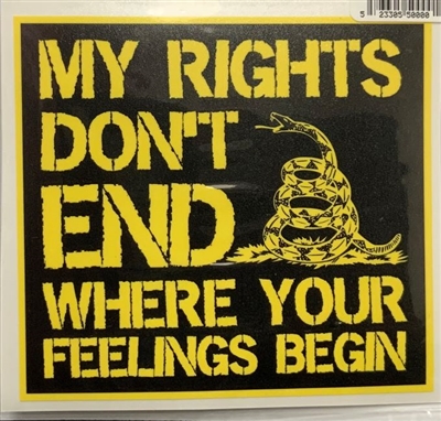 MY RIGHTS DON'T END STICKER