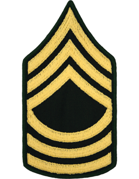 Male Chevron Gold on Green Master Sergeant (E-8) (Pair)