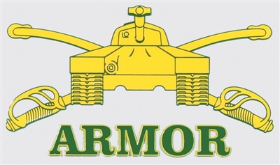 US ARMY ARMOR DECAL