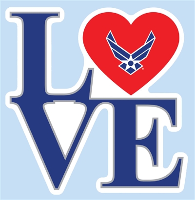 LOVE US AIR FORCE DECAL