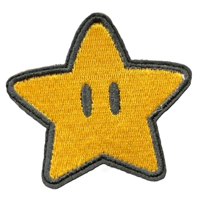 YELLOW MARIO STAR PATCH