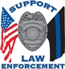 SUPPORT LAW ENFORCEMENT FLAG DECAL
