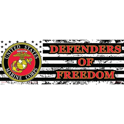 USMC DEFENDERS OF FREEDOM BUMPER STICKER