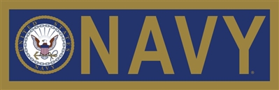 NAVY REFLECTIVE BUMPER STICKER