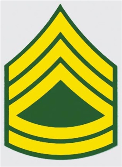 SINGLE ARMY SERGEANT 1ST CLASS DECAL