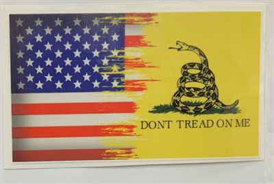 FLAG DON'T TREAD SPLIT STICKER