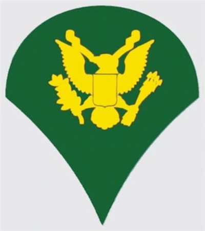 SINGLE ARMY SPECIALIST E4 RANK DECAL