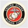 USMC GLOBE & ANCHOR 4" ROUND DECAL