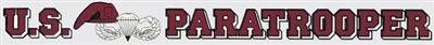 US PARATROOPER WINDOW STRIP DECAL