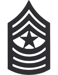 USMC Sergeant Major Black Metal-Set of 2