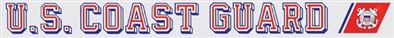 US COAST GUARD WINDOW STRIP DECAL