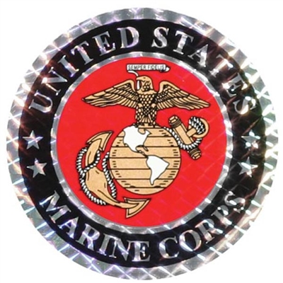 USMC 3" ROUND PRISM STICKER