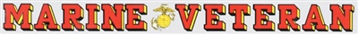 MARINE VETERAN WINDOW STRIP DECAL