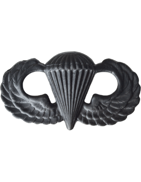 Black Metal Badge Parachutist