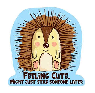 PORCUPINE FEELING CUTE STICKER