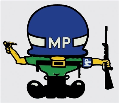 ARMY MILITARY POLICE UNDER HELMET DECAL