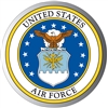 US AIR FORCE  3"  REFLECTIVE CIRCLE DECAL
