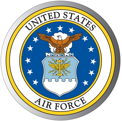 US AIR FORCE  3"  REFLECTIVE CIRCLE DECAL