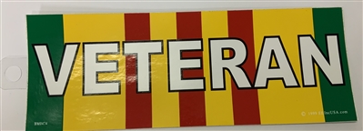 VIETNAM VETERAN RIBBONE BUMPER STICKER