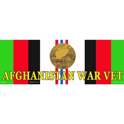 AFGHANISTAN WAR VET RIBBON STICKER