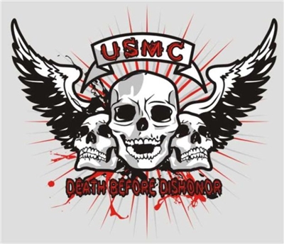 USMC DEATH BEFORE DISHONOR DECAL
