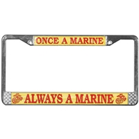ONCE A MARINE LICENSE PLATE FRAME