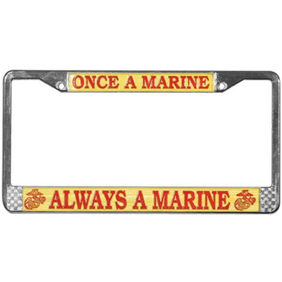 ONCE A MARINE LICENSE PLATE FRAME