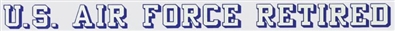 US AIR FORCE RETIRED WINDOW STRIP DECAL