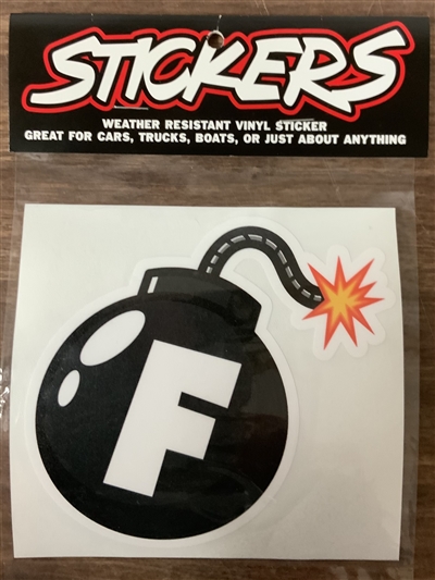 F BOMB STICKER