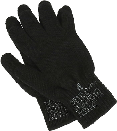 GI Wool Glove Liner - Black