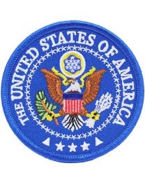 IRON ON USA SEAL PATCH