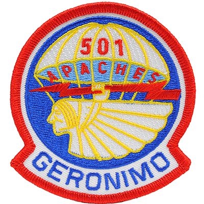 IRON ON 501st AIRBORNE GERONIMO PATCH