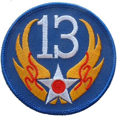 IRON ON 13TH AIR FORCE PATCH