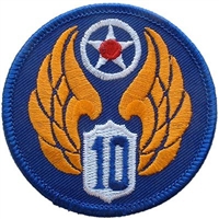 IRON ON 10TH AIR FORCE PATCH