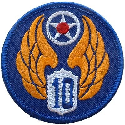 IRON ON 10TH AIR FORCE PATCH