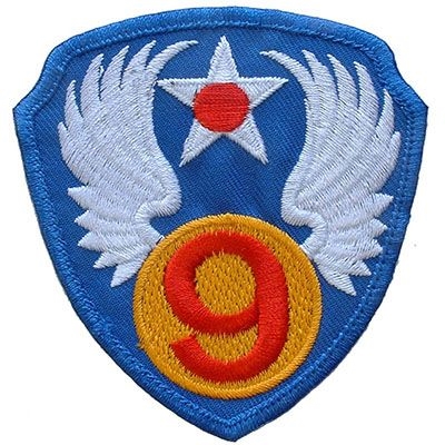 IRON ON 9TH AIR FORCE PATCH