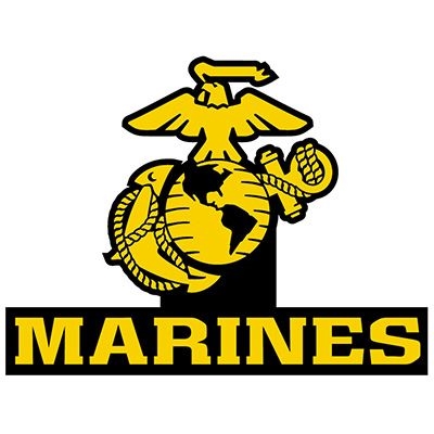 IRON ON MARINES EGA BLK/GOLD PATCH
